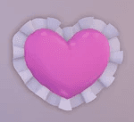 in love lacey heart pillow