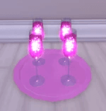 Bubbly Drink Flute Butler Tray