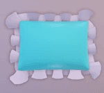 ruffle fluff pillow