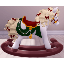 Snow Swan's Regal Rocking Horse