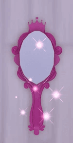 princess hair brush & mirror