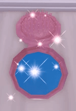 compact hair brush and mirror
