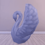 Enchanted Garden Swan Statue / Bush