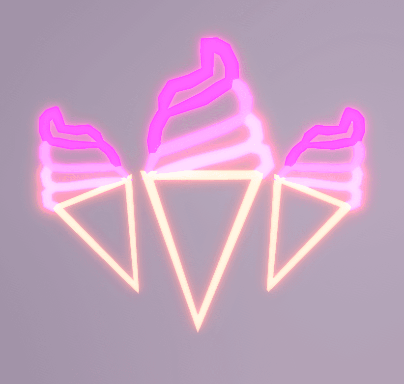 Ice Cream Cone Neon Sign