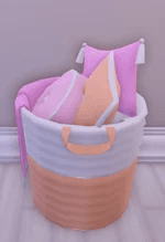 cozy pillow basket