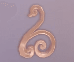 elegant swan swirly decor / handle
