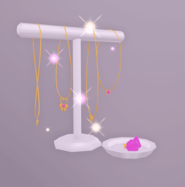 sparkly necklace stand