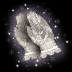 Snow Swan Rosette Lace Gloves