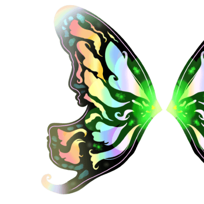 Rainbow Shamrock Butterfly Wings